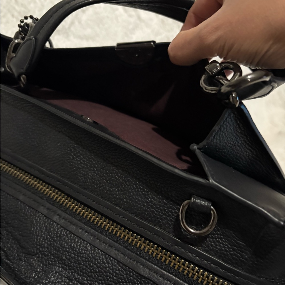 🖤Coach Dreamer Black Leather Satchel with Removable Strap 🖤 - Picture 7 of 12